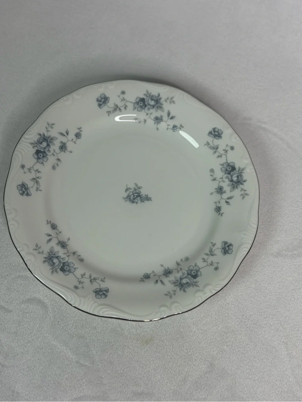 Blue Garland, Johann Haviland, Bread and Butter, Bavaria Germany Lot of 2